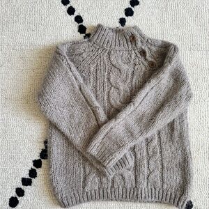 Zara Kids Taupe Cable Knit Sweater